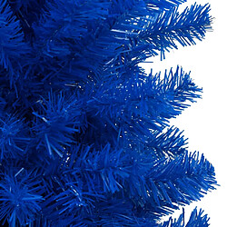 Acheter vidaXL Arbre de Noël artificiel pré-éclairé et boules bleu 120 cm PVC