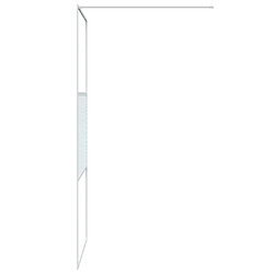 Avis vidaXL Paroi de douche Blanc 90x195 cm Verre ESG transparent