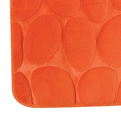 MSV Tapis de bain Microfibre Galet Mousse 40x60cm Orange