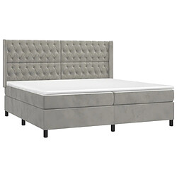 Acheter Sommier à lattes,Cadre à lattes de lit pour Adulte matelas et LED Gris clair 200x200 cm -MN86876