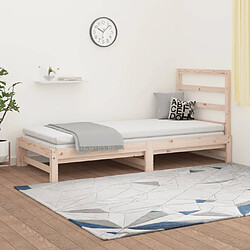 vidaXL Lit coulissant sans matelas 2x(90x190) cm