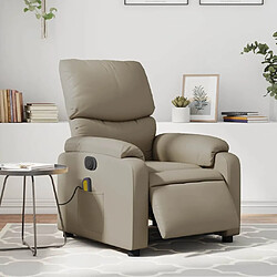 vidaXL Fauteuil de massage inclinable électrique cappuccino similicuir