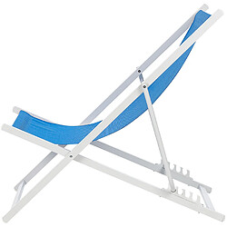 Beliani Chaise longue Métal Bleu LOCRI II pas cher