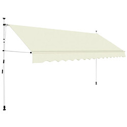 vidaXL Auvent manuel rétractable 350 cm Crème