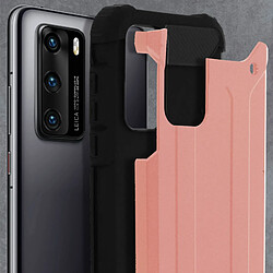 Avizar Coque Huawei P40 Design Relief Protection Bi-matière Antichute 1,8m Rose gold pas cher