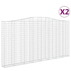 vidaXL Paniers à gabions arqués vidaXL 400x30x200/220 cm