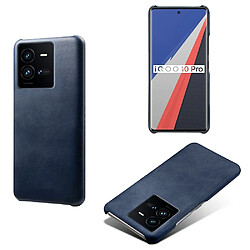 Coque en TPU + PU texture des veaux, anti-chutte pour votre Vivo iQOO 10 Pro 5G - bleu