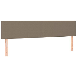 Avis vidaXL Tête de lit à LED Taupe 200x5x78/88 cm Tissu