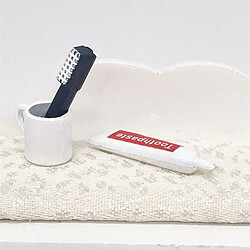 Wewoo 3 Set 112 Mini Maison De Poupée Salle De Bain Toilette Modèle De De Dentifrice Brosse À Dents Tasse 3 Pièce Ensemble 