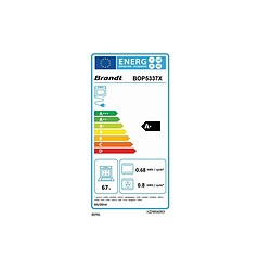 Four intégrable multifonction 71l 59cm pyrolyse inox - BOP5337X - BRANDT