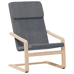 Maison Chic Chaise de relaxation | Fauteuil relax avec repose-pied Gris foncé Tissu -GKD98754 