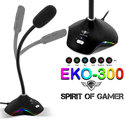 Spirit Of Gamers Microphone SOG EKO-300 avec LED RGB - idéal streaming, Discord, twitch, mixer... 