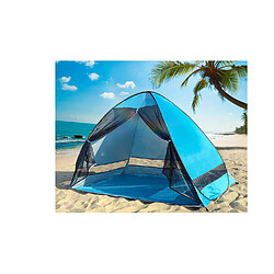 Universal Bâtiment automatique sans auvent de plage de camping, ouverture rapide de la protection UV extérieure(Bleu)