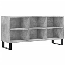 vidaXL Meuble TV gris béton 103,5x30x50 cm bois d'ingénierie