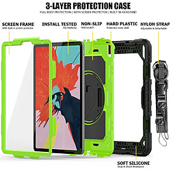 Avis Wewoo Coque Renforcée Gel de silice noir antichoc + Etui de protection coloré pour iPad Pro 11 pouces 2018 avec support et bandoulière et dragonne et fente stylo Vert