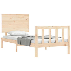 Avis vidaXL Cadre de lit sans matelas bois de pin massif