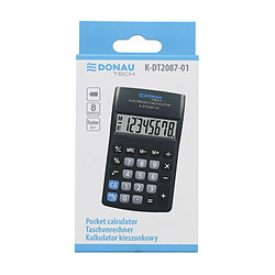 Calculatrice de Poche DONAU Tech/K-DT2087-01 Fonction Racine à 8 Chiffres/ 180x90x19mm/ Couleur: Noir/Calculatrice avec Affichage à 8 Chiffres/Fonctionnement sur Piles/Design Compact pas cher