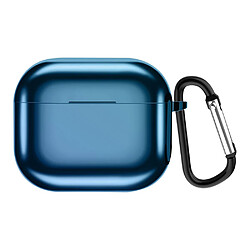 Coque en TPU antichoc avec porte-clés bleu pour votre Apple Airpods 3