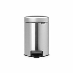 Brabantia 113222 Poubelle à Pédale Newicon avec Seau en Plastique, 3 L - Acier Mat