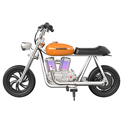 HYPER GOGO Pioneer 12 Plus avec application moto électrique pour enfants pneus pneumatiques 12'' haut-parleur Bluetooth-Orange