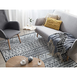 Avis Beliani Tapis en tissu noir et gris 160 x 230 cm KEBAN