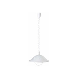 Brilliant (Lighting) Suspensions monte & baisse FREYA 1x60W E27 BLANC BLANC ALBATRE