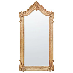 Beliani Miroir MABLY 123 cm Bois clair