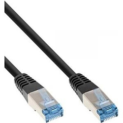 InLine - Patch-Kabel - RJ-45 (M) bis RJ-45 (M) - 3,0m - SFTP, PiMF - CAT 6a - halogenfrei, verseilt - Schwarz (74803S)