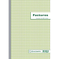 Cahier de facture Manifold Exacompta autocopiant A4 50 pages double exemplaires