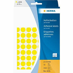 Herma 2231 Étiquettes universelles diamètre 13 mm 2464 pièces Jaune