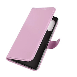 Etui en PU peau de litchi avec support rose pour Sony Xperia L4