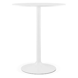 Alterego Mange-debout / table haute 'CARACAS' blanche - Ø 90 cm