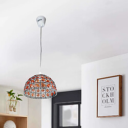 Avis Corep Abat jour Suspension Lustre suspendu Perles orange Plafonnier design