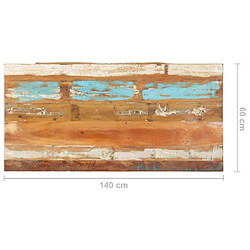 vidaXL Dessus de table rectangulaire 60x140 cm 25-27 mm Bois récupéré pas cher