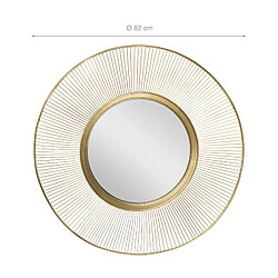 Avis Miroir mural rond doré en verre/métal design Belo Horizontale 82 cm WOMO-DESIGN®