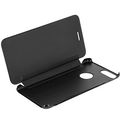 Avizar Housse Etui Folio Miroir Noir iPhone 7 Plus / iPhone 8 Plus Clapet translucide