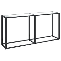 vidaXL Table console Transparent 160x35x75,5 cm Verre trempé