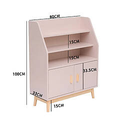 Avis Mobili Rebecca Bibliothèque pour enfants Rebecca Mobili Bataw 100x80x33 MDF Pin Rose Marron