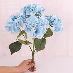 Avis Fleur Artificielle Fleur D'hydrangea Bouquet De Soie Décoration Maison Décoration Lumière Bleu