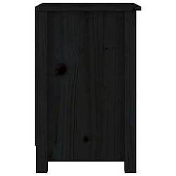 Avis vidaXL Table de chevet Noir 40x35x55 cm Bois de pin solide