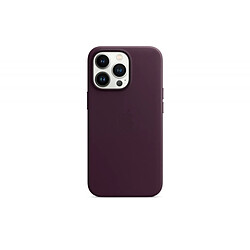 Coque en cuir Apple avec MagSafe pour iPhone 13 Pro Cerise noire