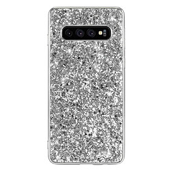 Wewoo Coque Souple TPU antichoc en poudre scintillante pour Galaxy S10 5G Argent