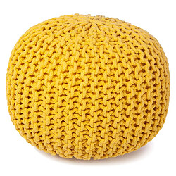 Kids Depot KidsDepot Pouf Bundy 40x32 cm Coton Jaune