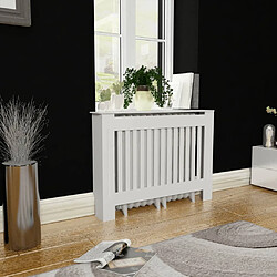 vidaXL Cache-radiateur 112 cm MDF Blanc