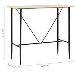 vidaXL Ensemble de bar 5 pcs Tissu Noir pas cher