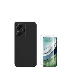 Kit Film Hydrogel + Étui Silicone Liquide Phonecare pour Xiaomi Redmi Note 13 Pro+ Plus - le noir