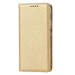 Etui en PU texture soie avec support or pour votre Samsung Galaxy S22 Plus 5G