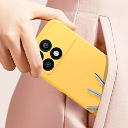 Avizar Coque pour Xiaomi Poco X6 Pro Semi-rigide Mat Anti-traces Dragonne Jaune pas cher