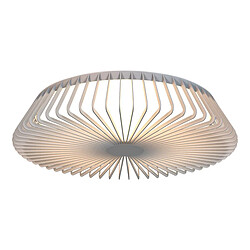 Inspired Plafonnier rond de 63 cm (lumière uniquement), LED 80 W, blanc accordable 2 700-5 000 K, 3 500 lm, télécommande, blanc, 3 ans de garantie