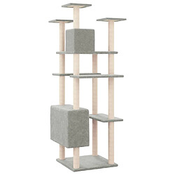 Acheter vidaXL Arbre à chat avec griffoirs en sisal Gris clair 162 cm